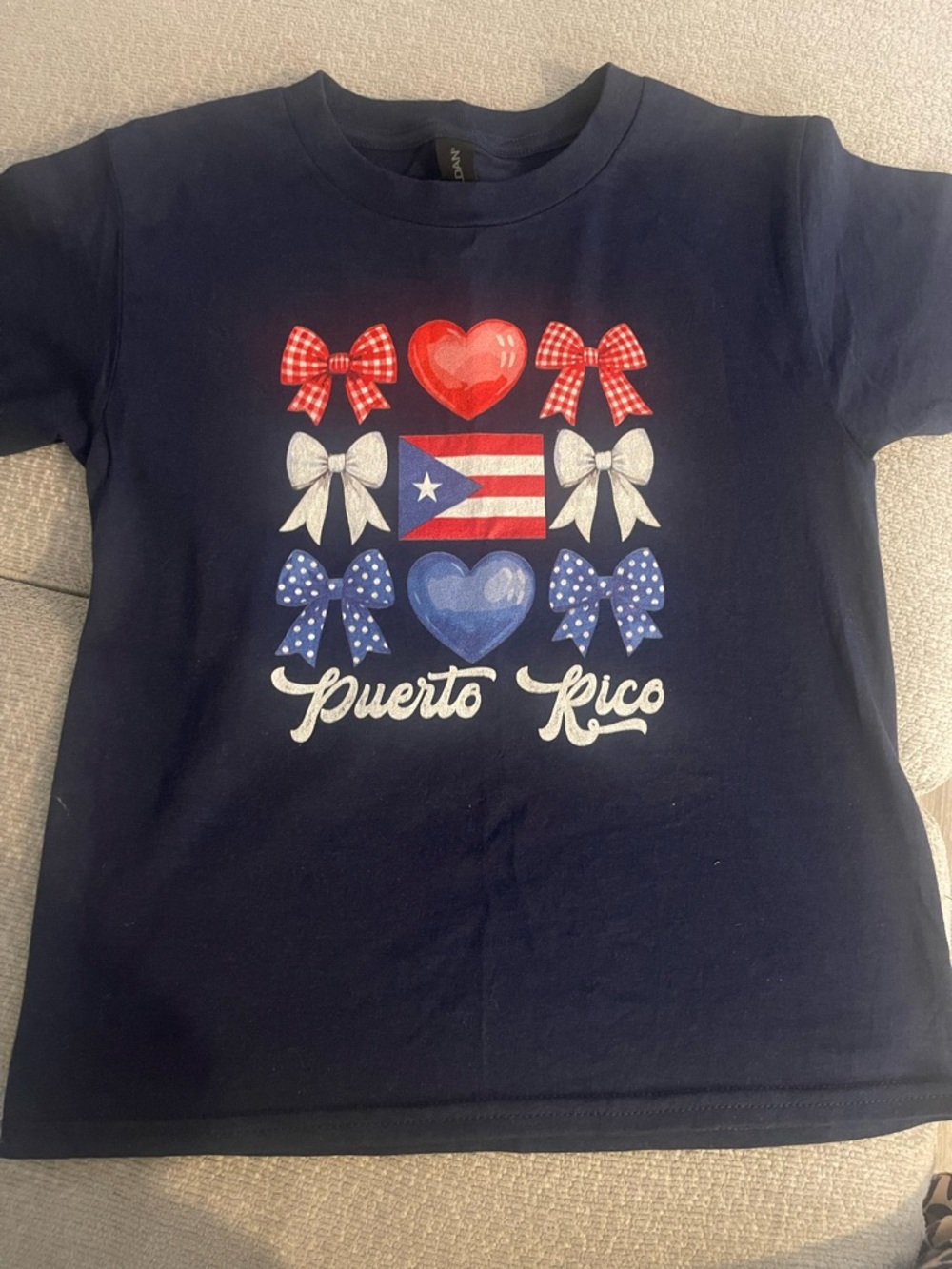 Kids Puerto Rico Navy Graphic Tee